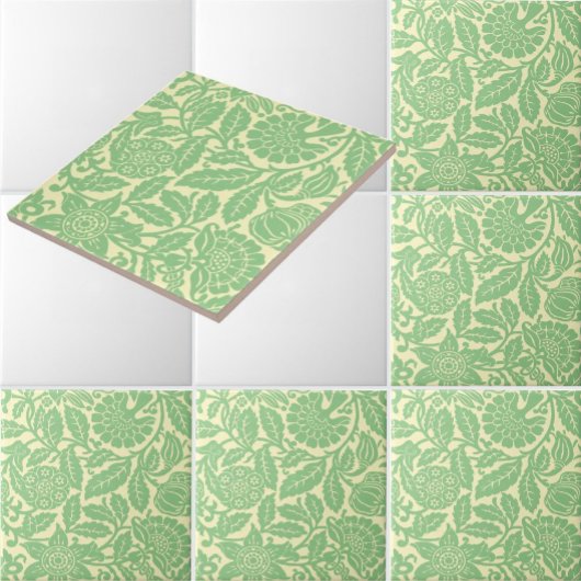 エラポビクトリアンメグラナート&フローラチンツパターン タイル