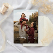 エラメリーミニマルトレンディー写真素朴クリスマス シーズンカード