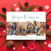 エラメリーー4おもしろい枚の緑のクリスマス シーズンカード