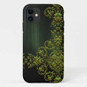 エラルドエレガントグリーンダマスク iPhone 11 ケース