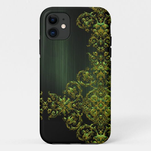 エラルドエレガントグリーンダマスク Case-Mate iPhoneケース (裏面)
