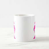 エラワンピンク3頭エレファントラオ/ラオス国旗 コーヒーマグカップ (中央)