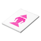 エラワンピンク3頭エレファントラオ/ラオス国旗 ノートパッド (回転)