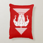 エラワン三頭象ラオス国旗 アクセントクッション (裏面(縦))