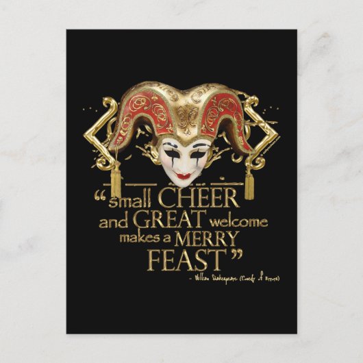 エラーのコメディ饗宴引用文(金ゴールド版) ポストカード (正面)