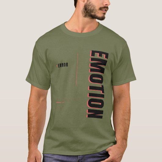 エラーの感情 面白い テクノロジー タイポグラフィ デザイン Tシャツ (正面)