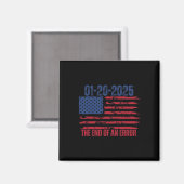 エラーの終了2025年1月20日の就任式トランプ マグネット (正面/裏面)