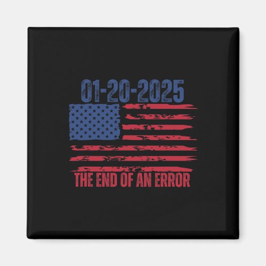 エラーの終了2025年1月20日の就任式トランプ マグネット (正面)