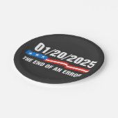 エラーの終了2025年1月20日トランプ就任式 ペーパープレート (アングル)