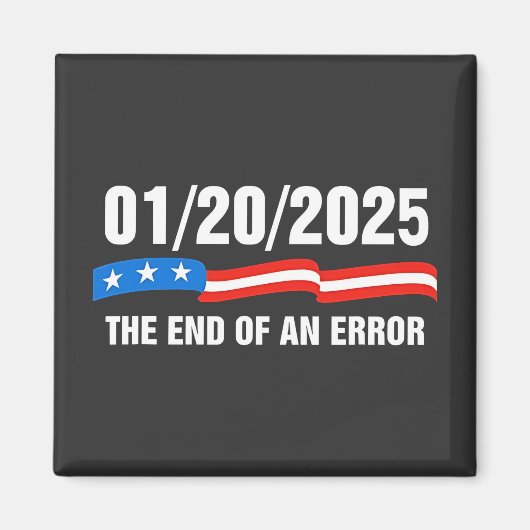 エラーの終了2025年1月20日トランプ就任式 マグネット (正面)