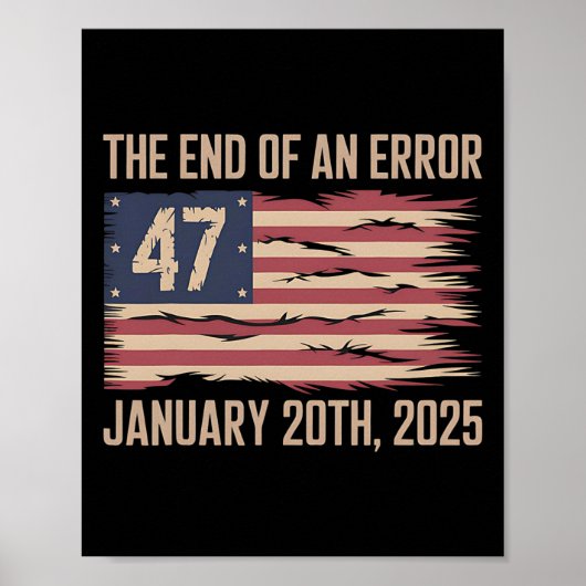 エラーの終了2025年1月20日大統領就任式 ポスター (正面)