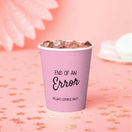 エラーの終了 紙コップ