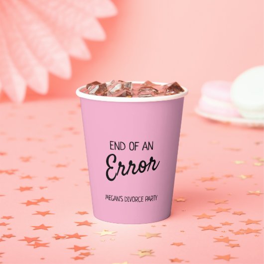 エラーの終了 紙コップ (インサイチュ)