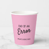 エラーの終了 紙コップ (正面)