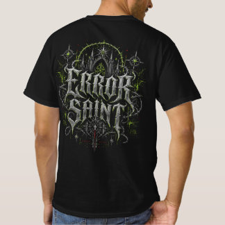 エラーの聖人ゴシックサイバーパンク フロント&バック メンズ Tシャツ