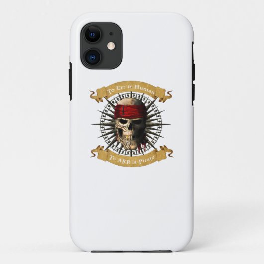 『エラーは人間からARRへ』は海賊版スカル Case-Mate iPhoneケース (裏面)