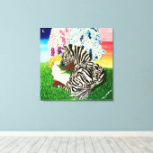 エラーズダロス症候群認識度アート キャンバスプリント (インサイチュ (ウッドフロア))