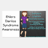 エラーズダロス症候群認識度ページのシール 長方形シール (正面)