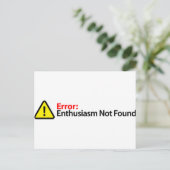 エラーメッセージ – 熱意が見つからない ポストカード (スタンド正面)