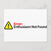 エラーメッセージ – 熱意が見つからない ポストカード (正面)