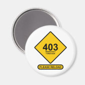 エラー403：民主主義を禁止 マグネット (正面/裏面)