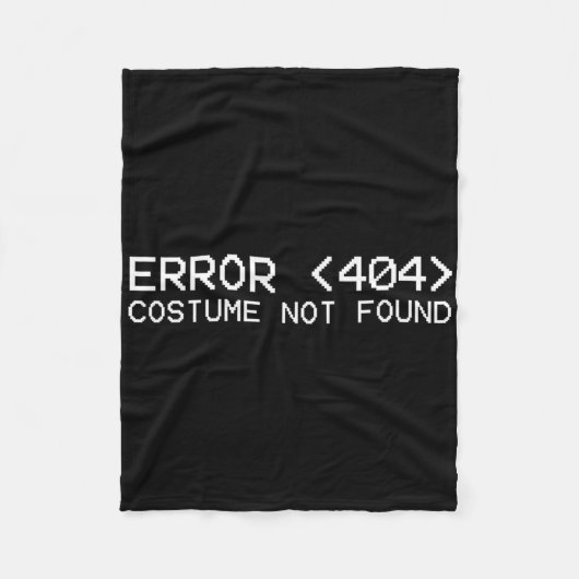エラー404コスチュームが見つからないおもしろいハロウィンプログラム フリースブランケット (正面)
