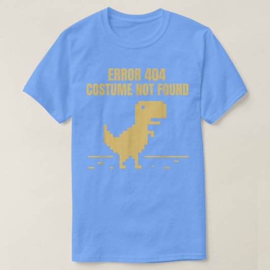 エラー404コスチューム見つからないシャツ面白いハロウィーン Tシャツ (デザイン正面)