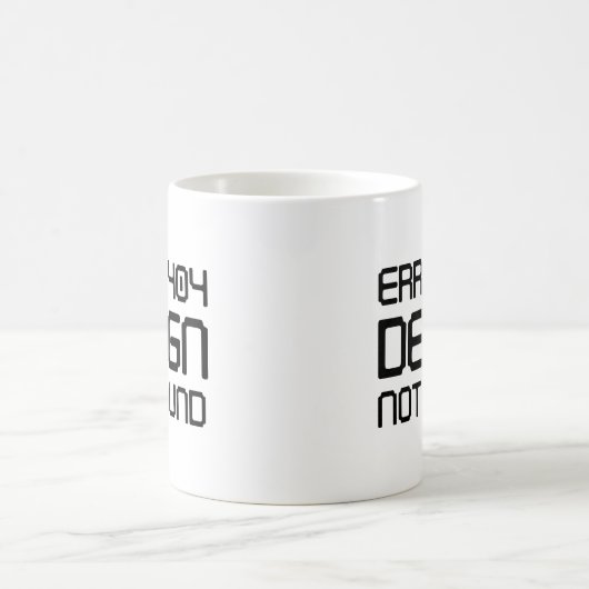 エラー404デザインが見つからない コーヒーマグカップ (中央)