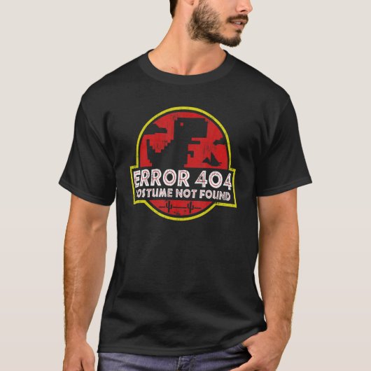 エラー404ハロウィーンの衣装が見つからないインターネット Tシャツ (正面)