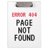 エラー404ページが見つかりませんおもしろいミームパーソナライズされた クリップボード (正面)