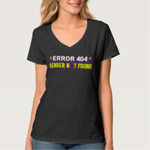 エラー404性別が見つからない非バイナリフラグLgbt Ga Tシャツ