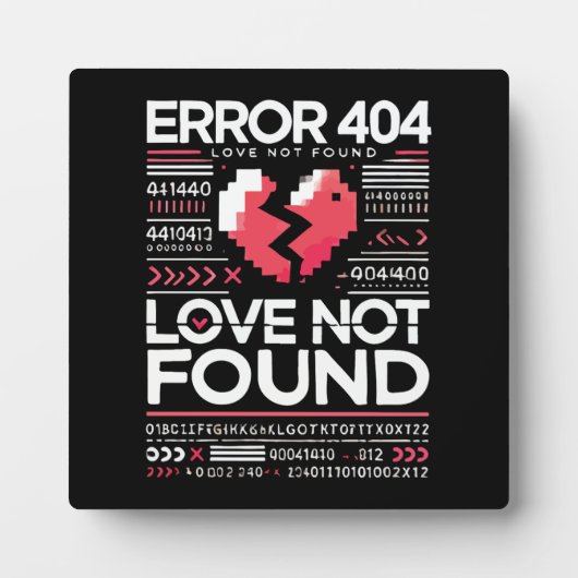 エラー404愛が見つからないおもしろい、アンチ – バレンタイン フォトプラーク (正面)