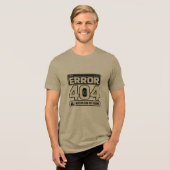 エラー404 やる気不明 トライブレンドTシャツ (正面全面)