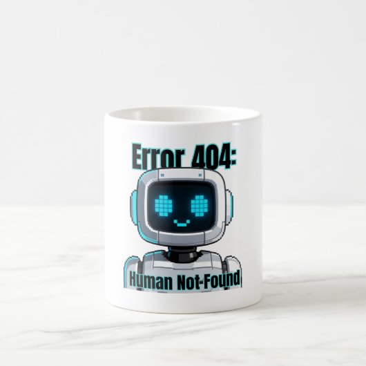 エラー404: 人間が見つかりません コーヒーマグカップ (中央)