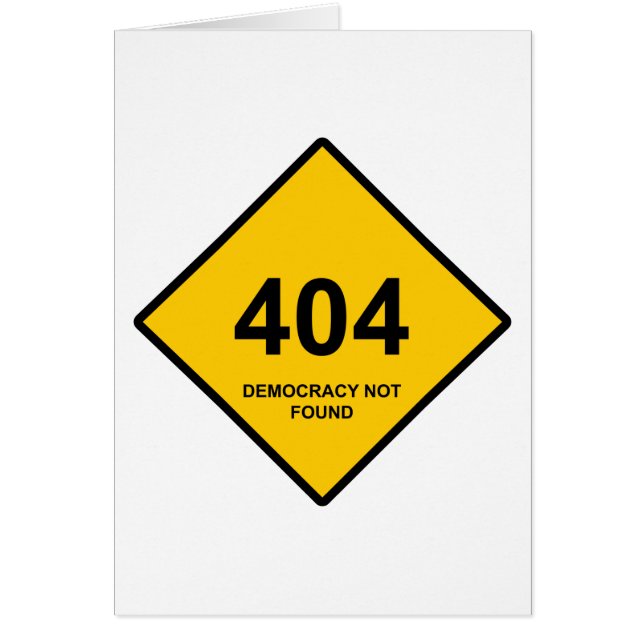 エラー404：民主主義が見つからない (正面)