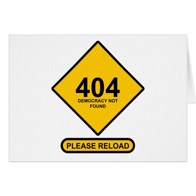 エラー404：民主主義が見つからない (正面横)