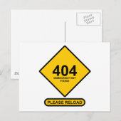 エラー404：民主主義が見つからない ポストカード (正面/裏面)