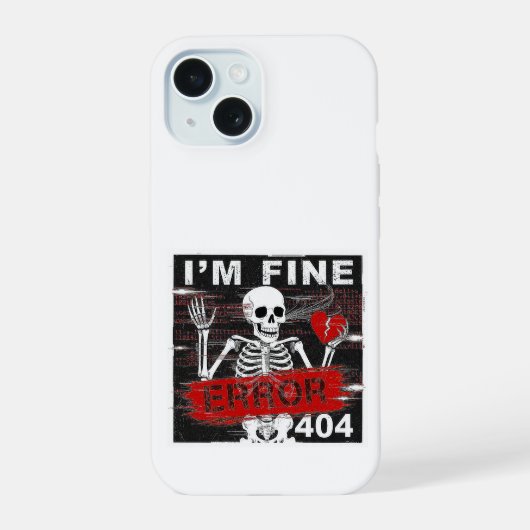 エラー404 iPhone 15ケース (裏面)