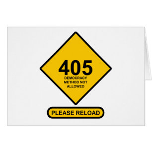 エラー405:デモクラシー方式が許可されない