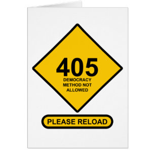 エラー405:デモクラシー方式が許可されない