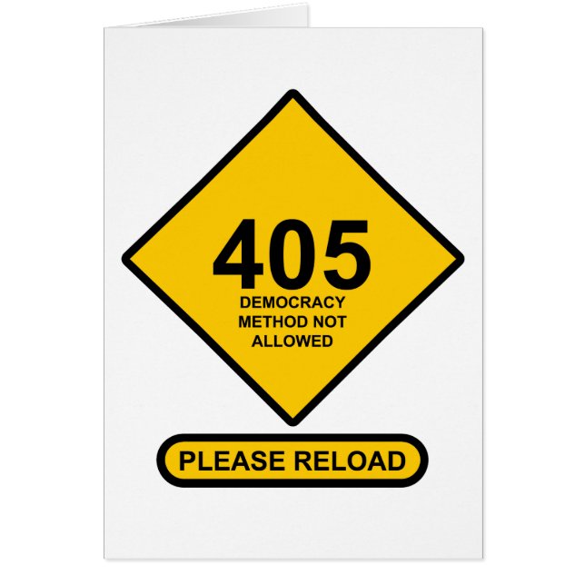 エラー405：デモクラシー方式が許可されない (正面)