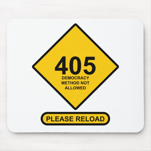 エラー405:デモクラシー方式が許可されない マウスパッド (正面)