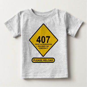 エラー407:民主主義プロキシ認証が必要 ベビーTシャツ