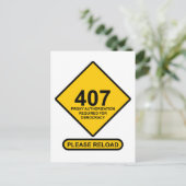 エラー407：民主主義プロキシ認証が必要 ポストカード (スタンド正面)