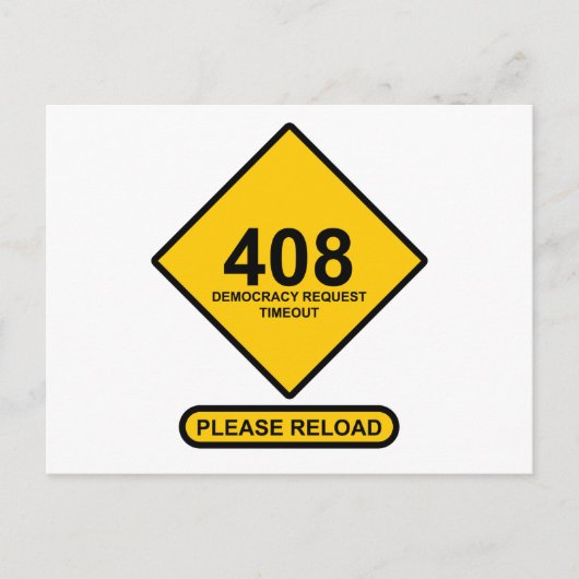 エラー408：民主化要求タイムアウト ポストカード (正面)
