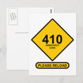 エラー410：民主主義が消えた ポストカード (正面/裏面)