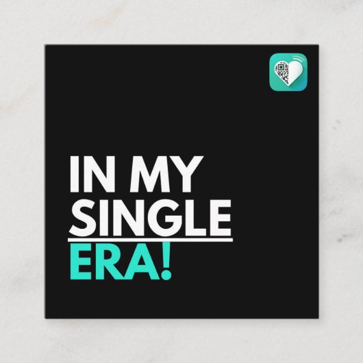 エラ独身のー スクエア名刺 (正面)