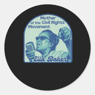 エラ・ベイカーポートレート- Mother Of The Civil Rights M ラウンドシール