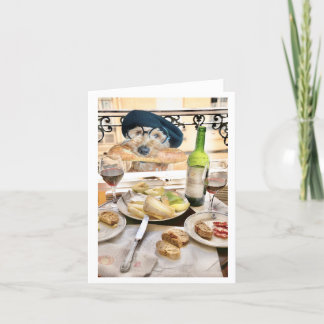 エラ·ベラ·バナナがバグエットを持って来る サンキューカード