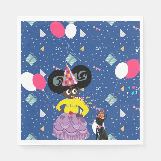 エラB.ジェンキンスパーティーナプキンブルー スタンダードランチョンナプキン (正面)